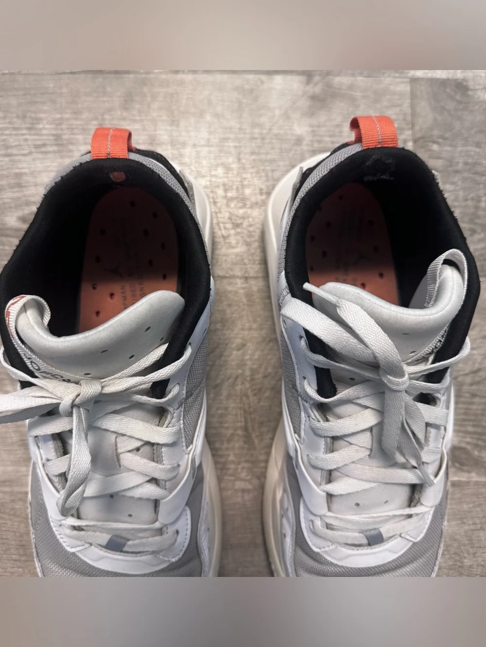 Jordan Men's Gray, White & Red Low-Top Sneakers